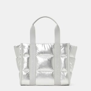 ♠️kate spade Kip Puffy Small Tote, Silver. NWT